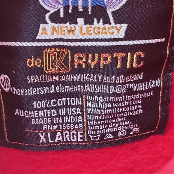 Looney Tune Squad Bugs Hoodie DeKryptic Space Jam Sweatshirt Men XL Red Bling - Picture 2 of 11